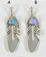 Sterling Silver and opal feather pendant