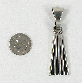 Authentic Native American Sterling Silver Pendant by Navajo artist Tom Hawk
