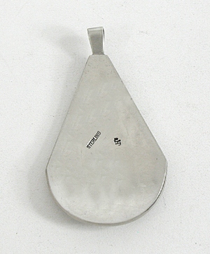 Authentic Native American Hopi sterling silver kokopelli pendant by Steven Sockyma