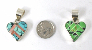 Authentic Native American Navajo Sterling Silver Turquoise Pendant by Annabelle Peterson