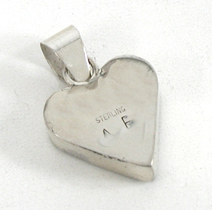 Authentic Native American Navajo Sterling Silver Turquoise Pendant by Annabelle Peterson