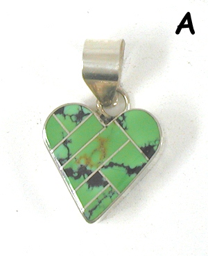 Authentic Native American Navajo Sterling Silver Turquoise Pendant by Annabelle Peterson