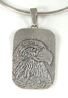 Authentic Native American Sterling Silver Eagle pendant by Navajo silversmith Monty Claw 