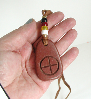 Authentic Native American Pipestone Pendant by Lakota artist Alan Monroe