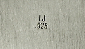 Authentic Native American Indian sterling silver turquoise pendant by Navajo silversmith Lester Jackson