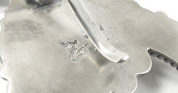 Authentic Native American Indian sterling silver turquoise pendant by Navajo silversmith Delbert Gordon