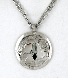 Authentic Native American Indian Spirit Horse Pendant with adjustable chain by Lakota artisan Mitchell Zephier