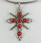 Native American Sterling Silver Cross Pendant