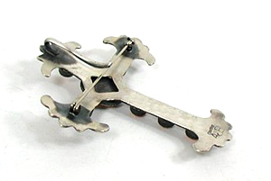 Native American Navajo  Sterling Silver Cross  pendant
