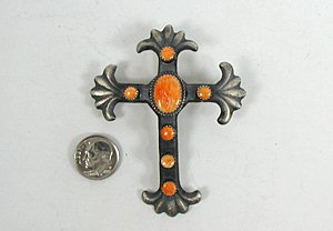 Native American Navajo  Sterling Silver Cross  pendant