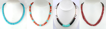 Authentic Native American Indian Heishi Necklaces