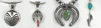 Native American Indian Sterling Silver  Pendants