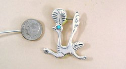 Hand Made Native American Indian Sterling Silver Horse Pins