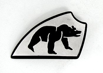 Authentic Native American sterling silver bear pin of sterling silver by Lawrence Sauflkie Hopi