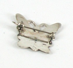 Authentic Native American sterling silver Butterfly pin  by Loretta Bia Navajo