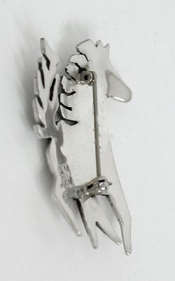 Authentic Native American Sterling Silver Horse Pin by Navajo Allison Manuelito