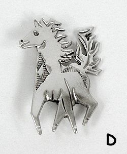 Authentic Native American Sterling Silver Horse Pin by Navajo Allison Manuelito