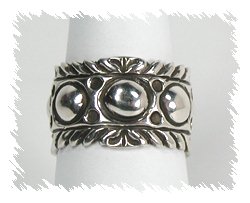 Navajo Sterling Silver Stamped Ring
