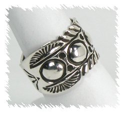 Navajo Sterling Silver Stamped Ring