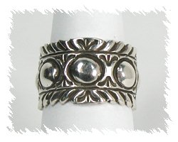 Navajo Sterling Silver Stamped Ring