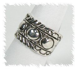 Navajo Sterling Silver Stamped Ring