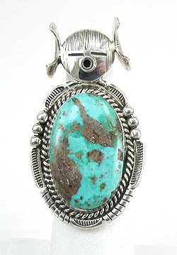 Navajo Sterling Silver turquoise  maiden ring