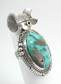 Navajo Sterling Silver turquoise  maiden ring