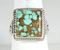 P.Sanchez/ナンバーエイト Number Eight Turquoise ring by Navajo Phillip Sanchez