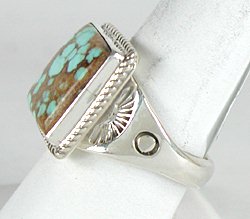 P.Sanchez/ナンバーエイト Number Eight Turquoise ring by Navajo Phillip Sanchez
