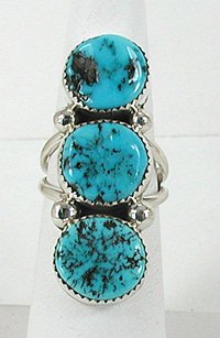 Authentic Native American Navajo Sterling Silver Turquoise ring