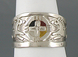 Authentic Native American Four Directions Horse Ring size 11 1/2 by Lakota Mitchell Zephier