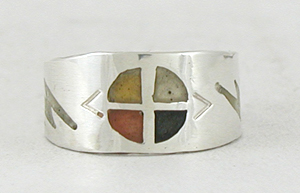 Authentic Native American Medicine Wheel Ring size 14 1/2 by Lakota Mitchell Zephier