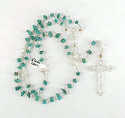 Authentic Native American Turquoise Rosary by Santo Domingo  Elaine Coriz
