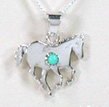 Navajo Sterling Silver horse pendant and earrings