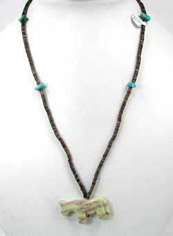 Navajo Horse Fetish Necklace and earrings set  by Corrine Ramirez