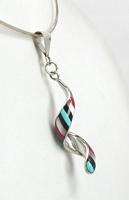 Zuni inlay spiral pendant