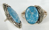 Authentic Navajo Lapis Lazuli Ring and Bracelet Set