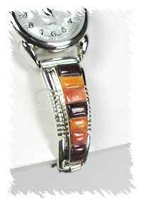 Hand made Native American Indian Jewelry; Navajo Sterling Silver Watch