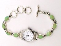 Hand made Native American Indian Jewelry; Navajo Sterling Silver watch  bracelet