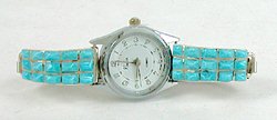 Sterling Silver and Turquoise Watch Tips 