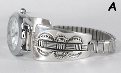  Authentic Native American sterling silver Watch tips by Navajo silversmith Bruce Morgan