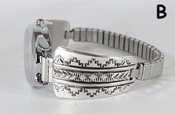  Authentic Native American sterling silver Watch tips by Navajo silversmith Bruce Morgan
