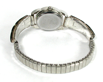 Authentic Native American Navajo Indian Sterling Silver and stone inlay Ladies Watch tips by Arlene Yazzie