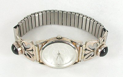 Authentic Native American Onyx Watch Tips by Navajo Albert Yazzie