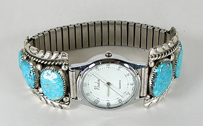 Authentic Native American Zuni Turquoise Watch Tips