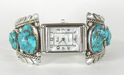 Authentic Native American Zuni Turquoise Watch Tips