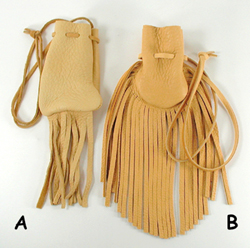 Buckskin Medicine Bags with fringe