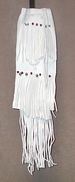 Authentic Native American Indian hand beaded fringed buckskin pipe bag by Lakota artisan Anita Brown