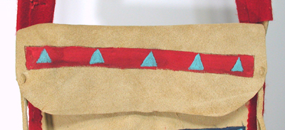 Authentic Native American Indian fringed beaded medallion buckskin purse bag by Lakota artisan Belle Star Boy