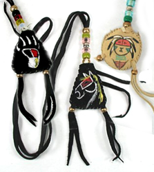 Authentic Native American Lakota Indian Buckskin Sage Bag by Alan Monroe